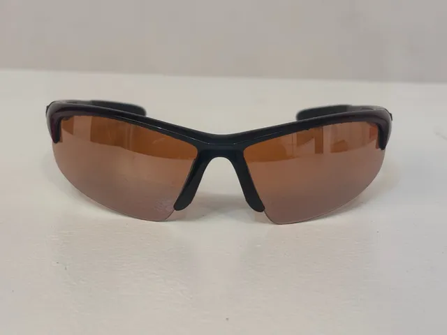 Sport performance wrap around Sunglasses Black Orange