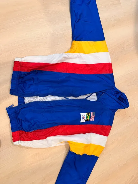 Forever 21 Windbreaker Jacket Size S Multicolor Olympics Athletic