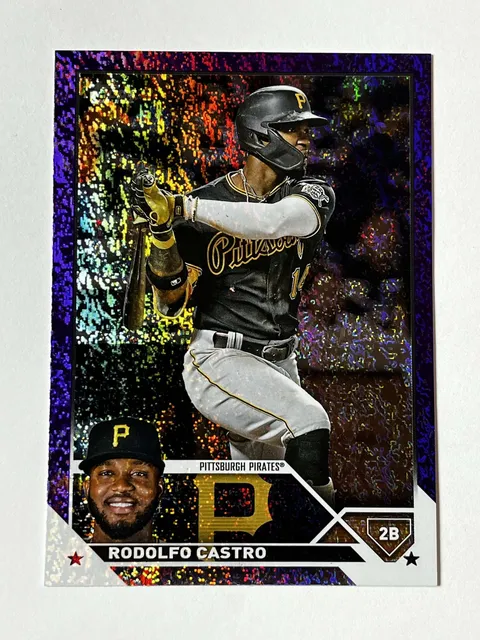 Rodolfo Castro 2023 Topps Chrome #484 Purple Refractor /799 Pittsburgh Pirates