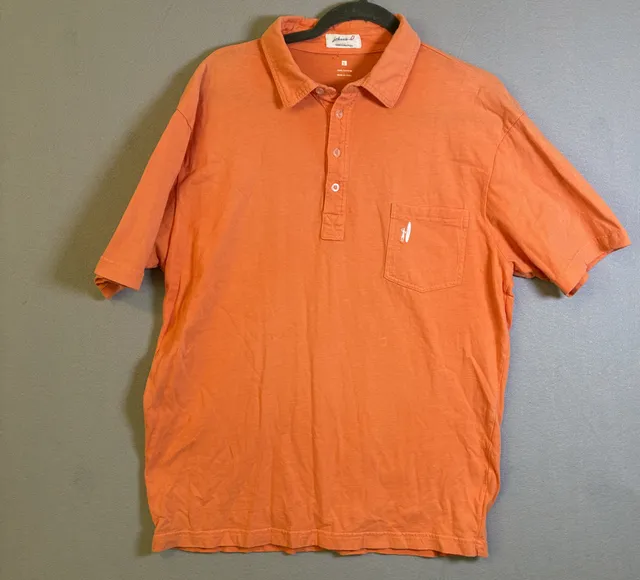 Pinholes in Collar Johnnie-O Original Four-Button Polo Size L Orange