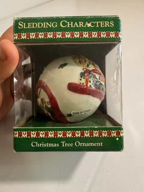 Debbie Mumm Sledding Characters Christmas Tree Ornament
