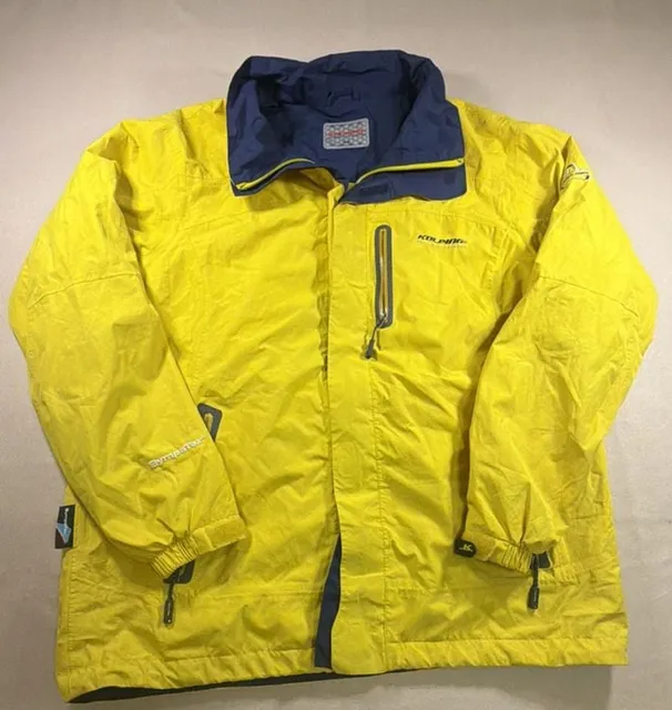 Kolping Technical Outdoor Jacket Size 100 Yellow Blue