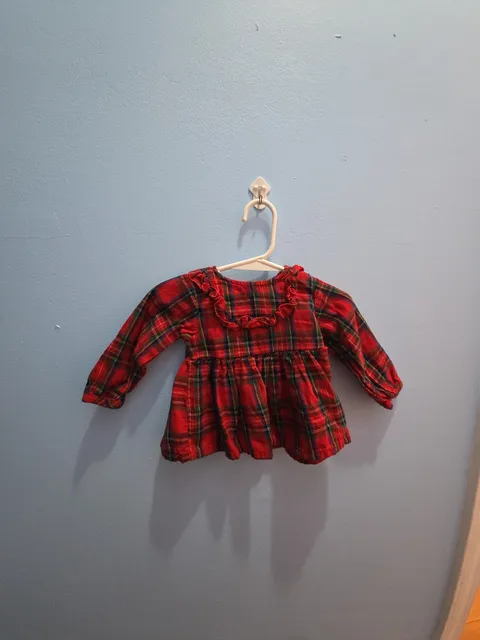 Crown & Ivy Baby Plaid shirt Size 6M Red
