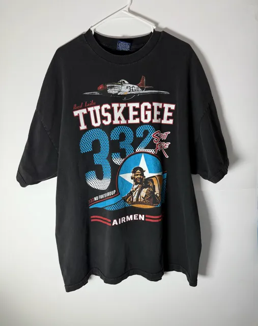 Big Boy Headgear Inc Tuskegee Airmen 332nd T-Shirt Size 3X Black