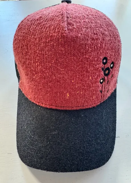 Pistil Floral Trucker Hat Snapback Cap Red Black