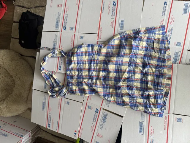 GAP Plaid Halter Dress Size M Petite
