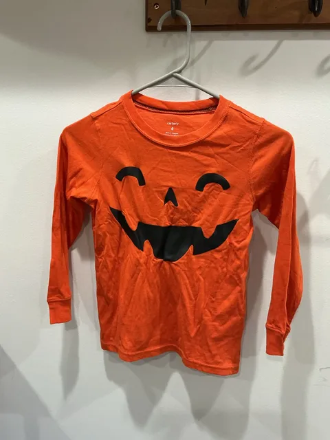 Carter's Pumpkin Halloween Long Sleeve T-Shirt Size 6 #64