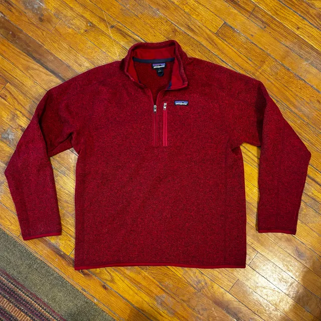 Patagonia Better Sweater 1/4-Zip Size L Red Fleece Pullover