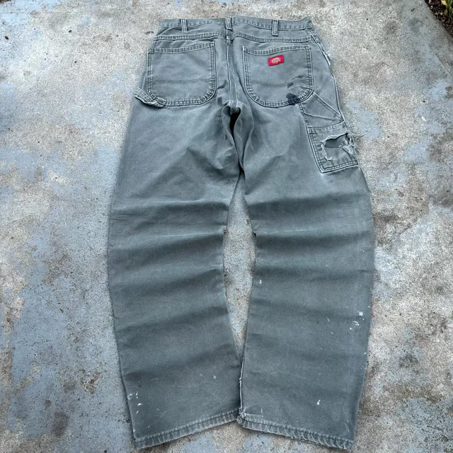 Vintage Dickies Carpenter Pants Baggy Green Y2k