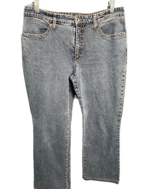 Cambio Straight Leg Jeans Womens Size 16 34 Waist Medium Wash Ankle Crop