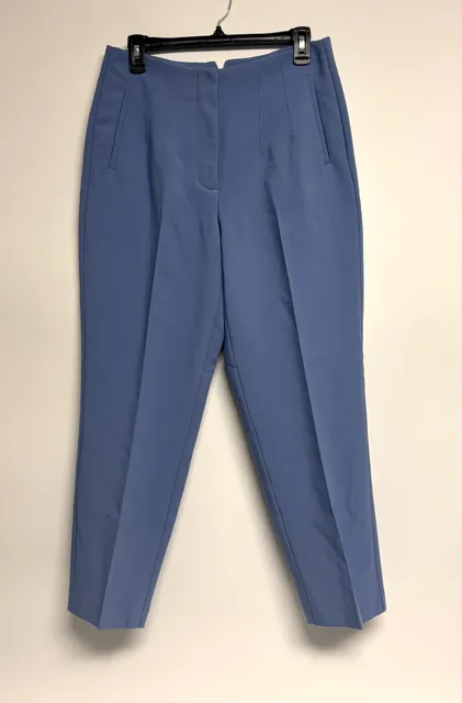 Nine West Tapered Pants Size 8 Blue Polyester Blend