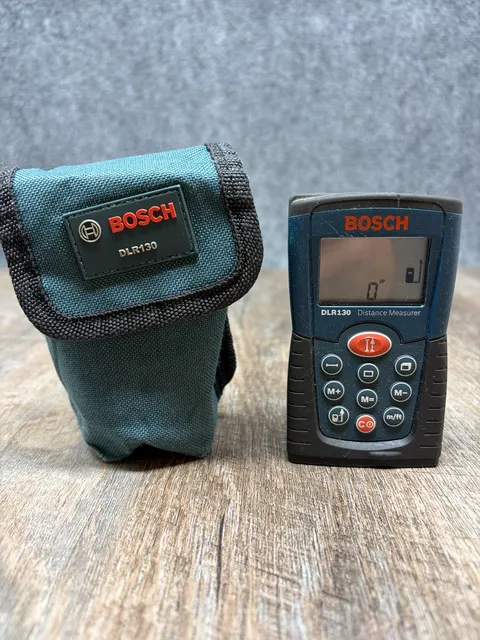 Bosch DLR130 Laser Distance Measurer LCD Display Portable with Case Tested-works