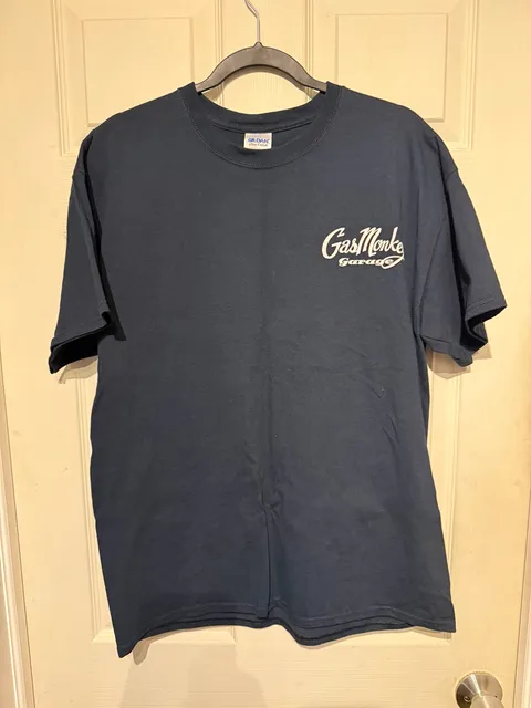 Gildan Gas Monkey Garage T-Shirt Size L Navy Blue