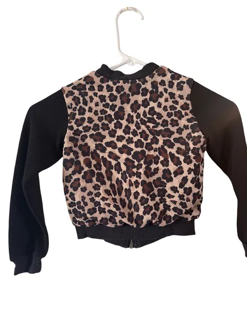 Lavender Bomber Jacket Size 4-5 Animal Print