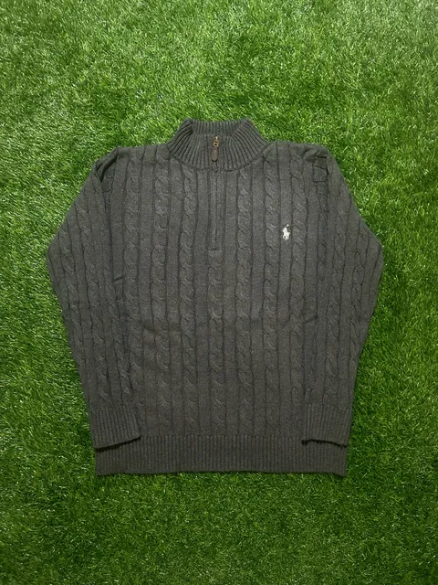 Polo Ralph Lauren Cable Knit Quarter-Zip Sweater Size S