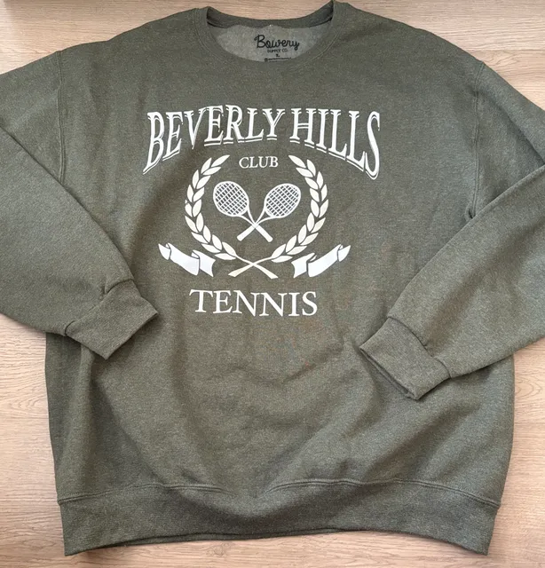 Bowery Supply Co. Beverly Hills Tennis Club Sweatshirt Size L Green