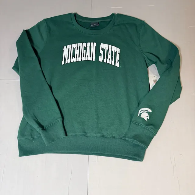 Colosseum Michigan State Spartans Sweatshirt woman's Size M Green Crewneck