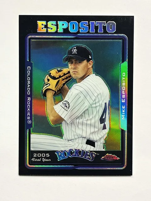 2005 Topps Chrome Mike Esposito #UH158 Black Refractor /250 Colorado Rockies