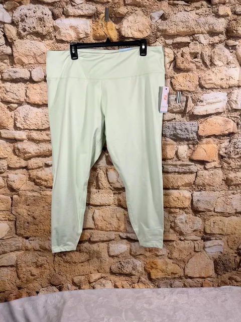 Zelos Core Leggings Size 2X Crisp Green Low Impact