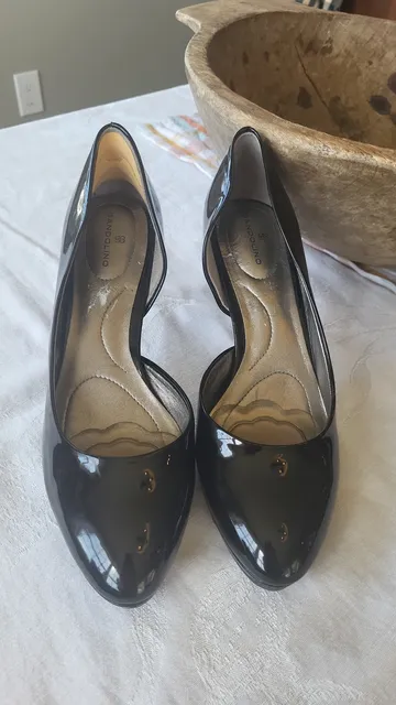 Bandolino Black Patent Leather D'Orsay Pumps Size 7.5M