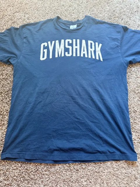 Gymshark Arch Logo T-Shirt XL Blue Cotton Graphic Tee
