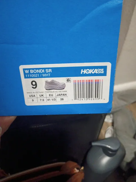 Hoka One One W Bondi SR Size 9 White Sneakers