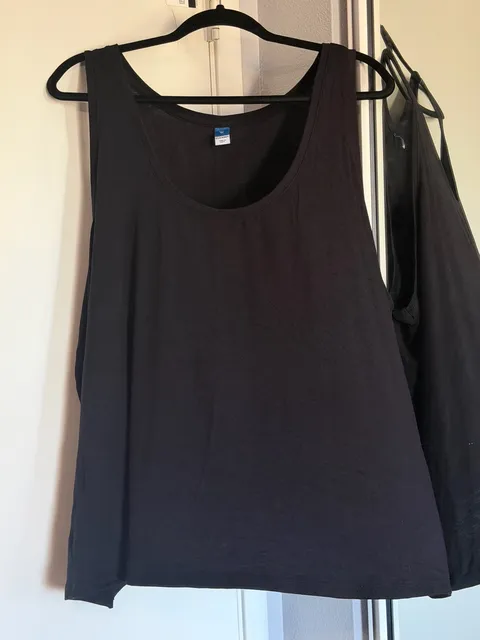 Solid Black Old Navy Luxe Tank Top | 4X | Very Good Used Condition