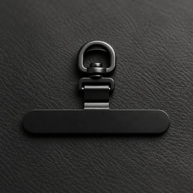 Universal 360° Rotating Phone Lanyard Stainless Steel Clip | Black 