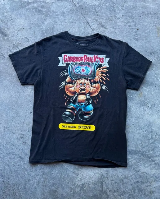 Ripple Junction WWE Garbage Pail Kids Seething Steve T-Shirt Size M Black