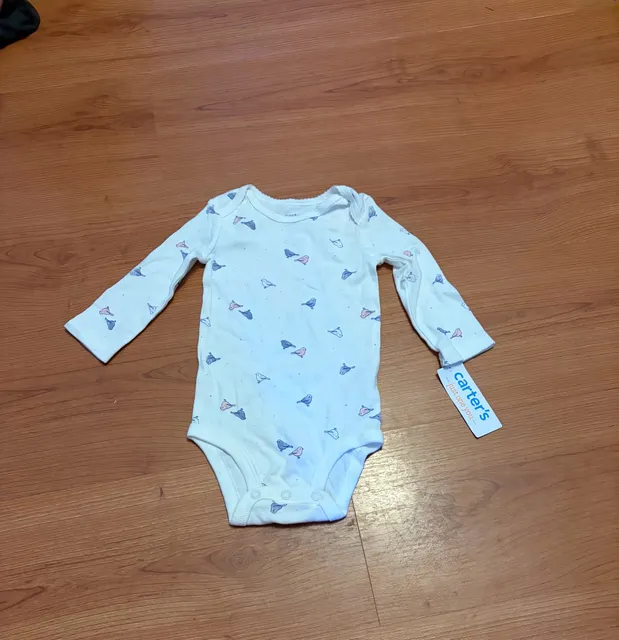 Carter's Just One You Bodysuit Size 9m Bird Print