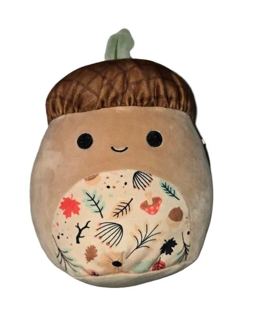Squishmallows Mac The Acorn Fall Patterned Belly Plush
