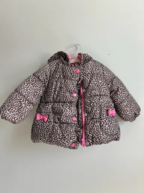 Child Of Mine Made By Carter's Puffer Jacket Size 18M Leopard Print