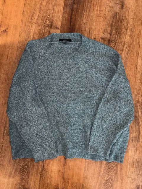 Vero Moda Curve Sweater Size US 3X Blue Melange Knit Pullover Crewneck