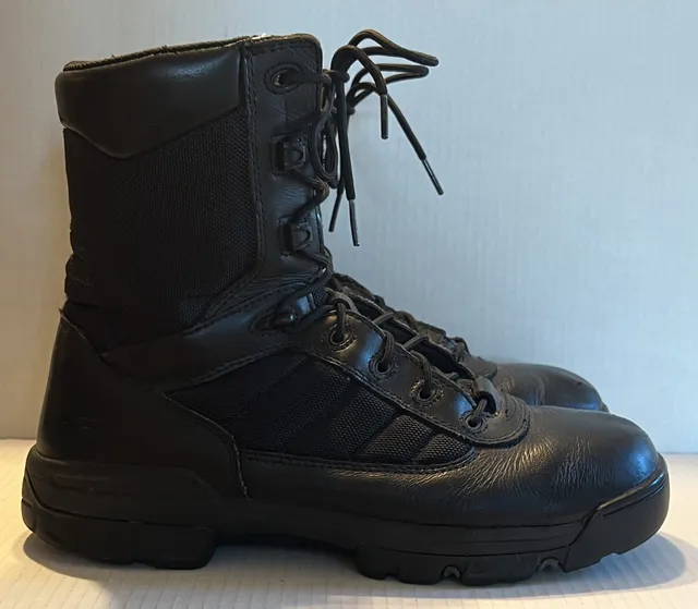 Bates Tactical Boots Size 11 Black Leather Side Zip