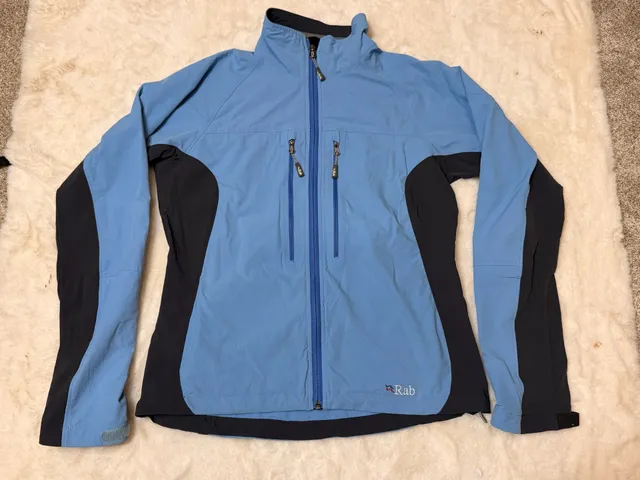 Rab Women's Sawtooth Jacket Size M Blue Softshell