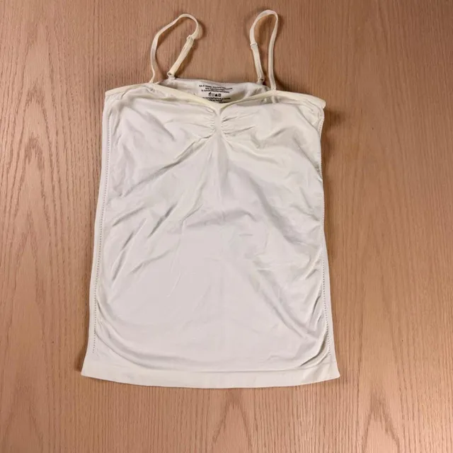 White Camisole Size M Ruched Bust Tank Top