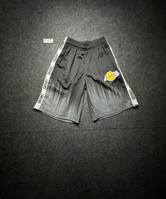 NBA Los Angeles Lakers Basketball Shorts Size L 14-16 Black Ombre