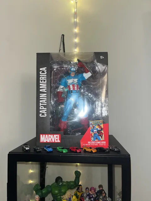 Marvel Captain America Action Figure with Comic Book