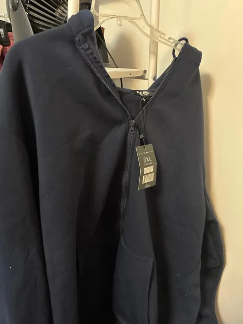Men’s 3xl navy blue nwt blu rock full zip up hoodie sweatshirt