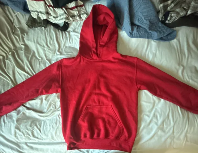 Blank Red Pullover Hoodie