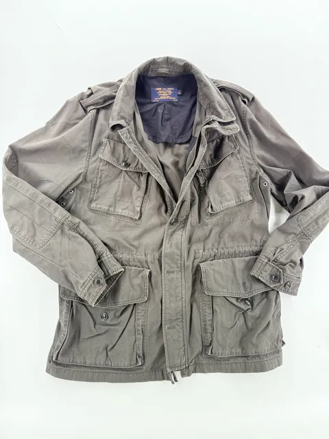J.Crew A/22 Type G38 Military Field Jacket XL M65 Distressed Gray Utility