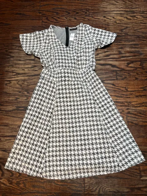 Lane Bryant Houndstooth Flare Dress Size 22/24