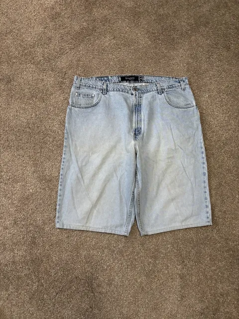 1990s Levi's SilverTab Baggy Denim Shorts Size 42 Light Wash Jorts