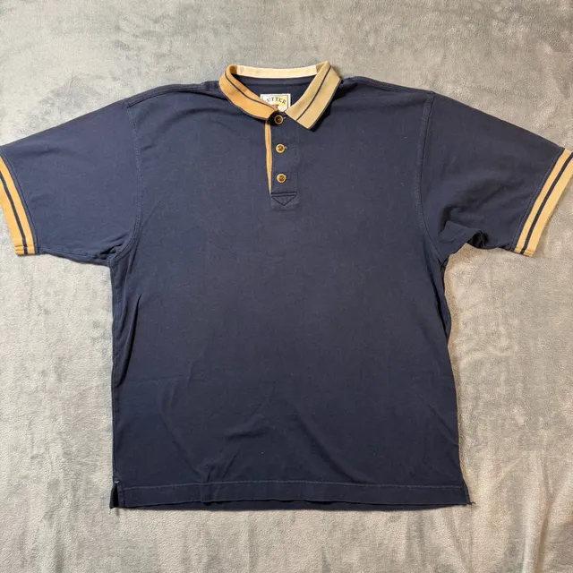 Cutter & Buck Polo Shirt Size XL Navy Blue Cotton