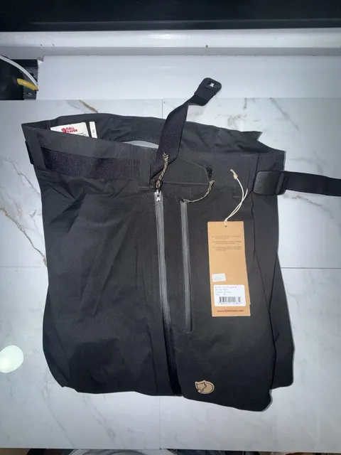 Fjallraven Keb Eco-Shell Trousers Men's XL Black Waterproof Pants NWT $450