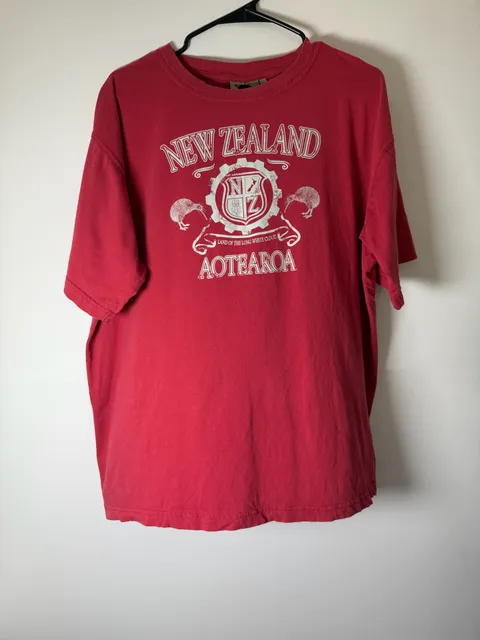 Kiwi Planet New Zealand Aotearoa T-Shirt Size XXL Red