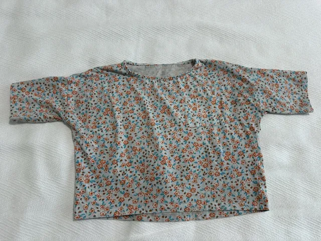 Alice + Ames Girls Size 8 Flower Print Shirt Babydoll Peplum Top