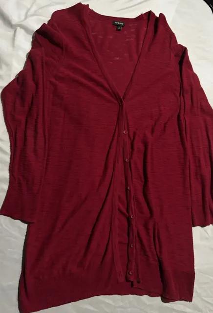 Torrid Cardigan Sweater Size 1 Button Up Long Sleeve