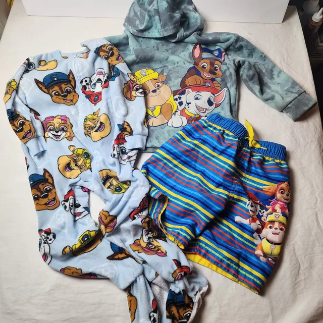 Paw Patrol Lot 4T Fleece Hoodie, Footed Pajamas, Swim Trunks