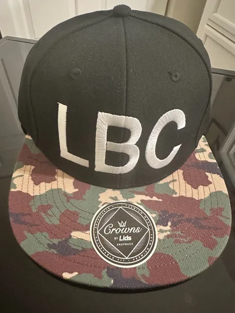 Crowns by Lids LBC Snapback Hat Black Camo